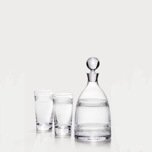 NEW Set of Ralph Lauren Langley Decanter & Langley Highball Glasses
